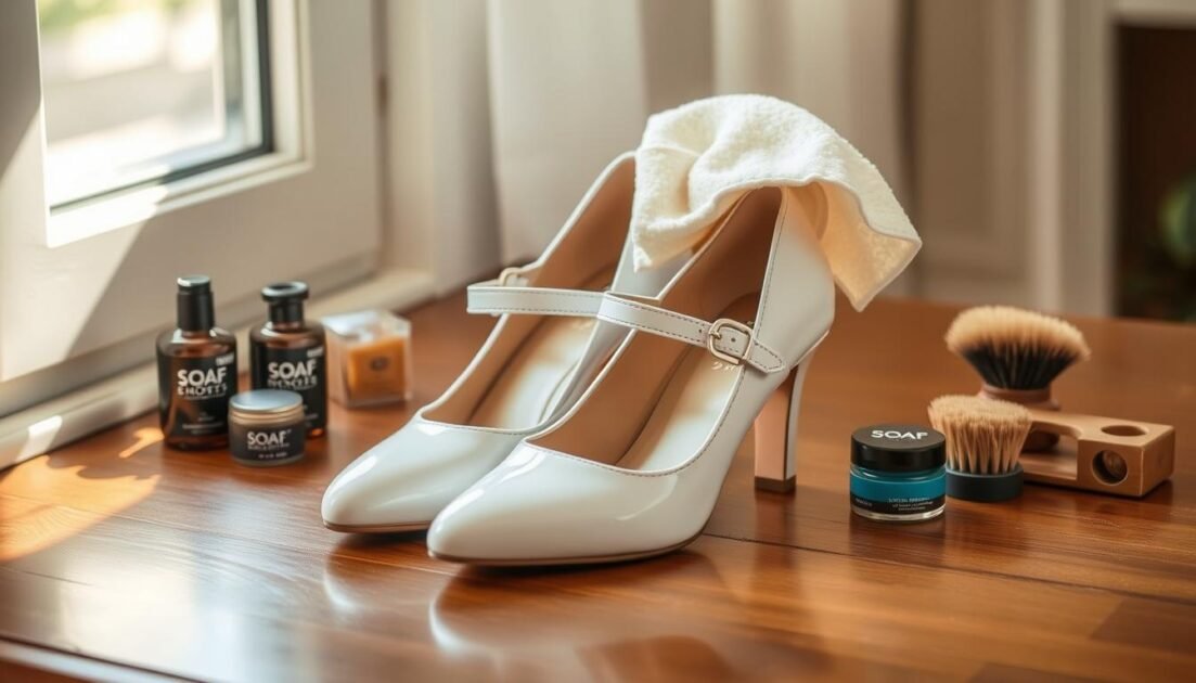 Caring for white mary jane heels