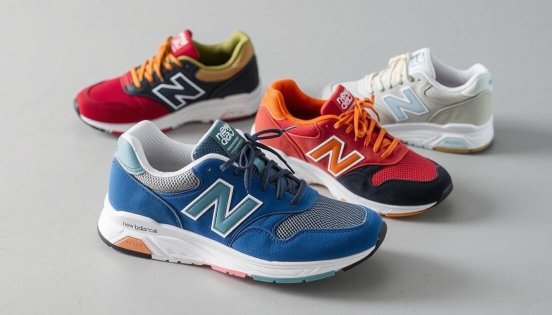 New Balance 9060 sneakers in various colors