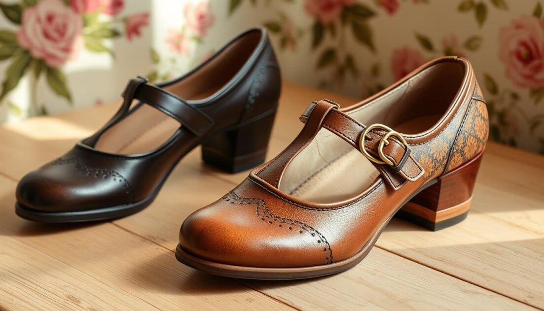 Vintage-inspired mary janes