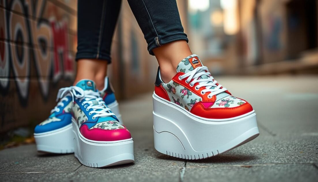 Women's platform sneakers