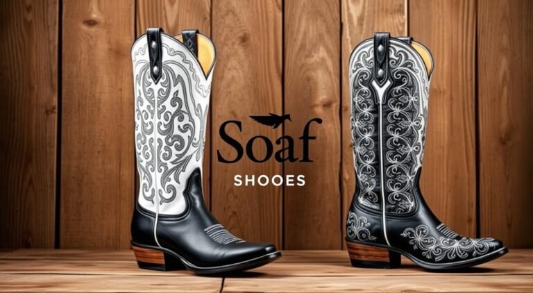 black and white cowboy boots