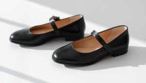 black flat mary jane shoes