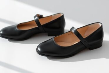 black flat mary jane shoes