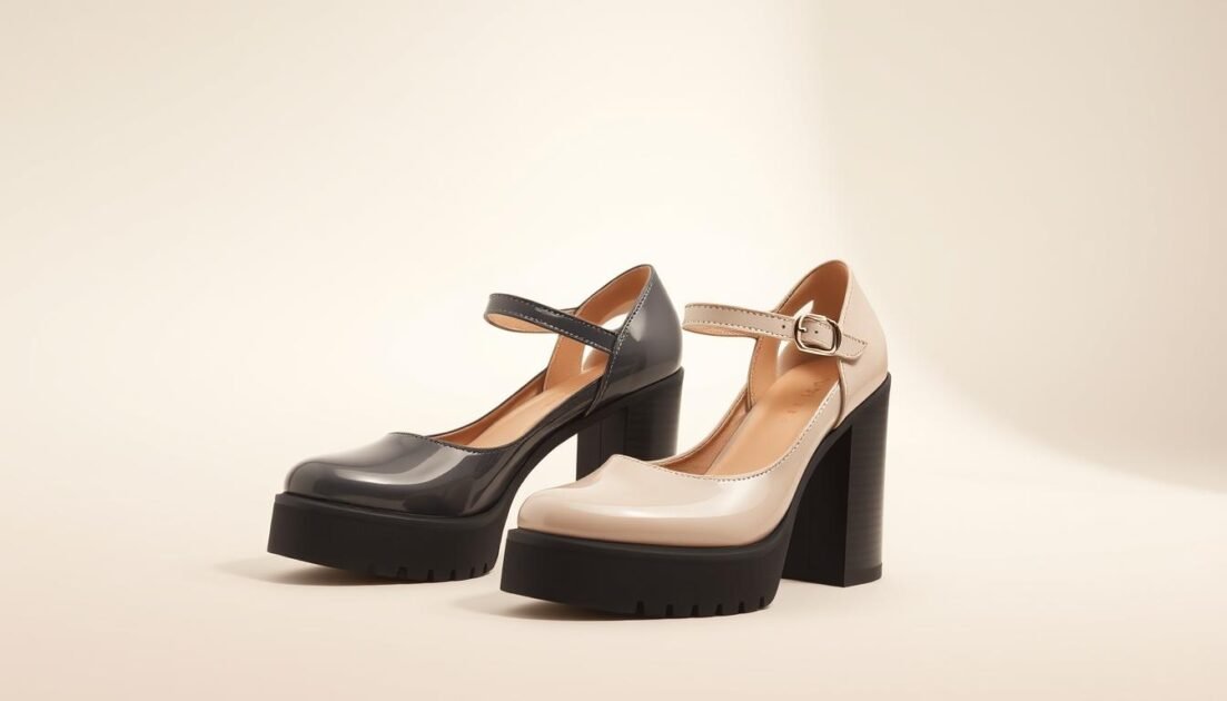 chunky heel mary janes