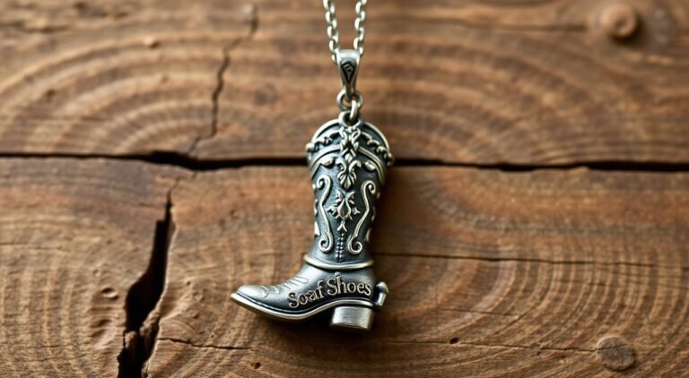 cowboy boot necklace