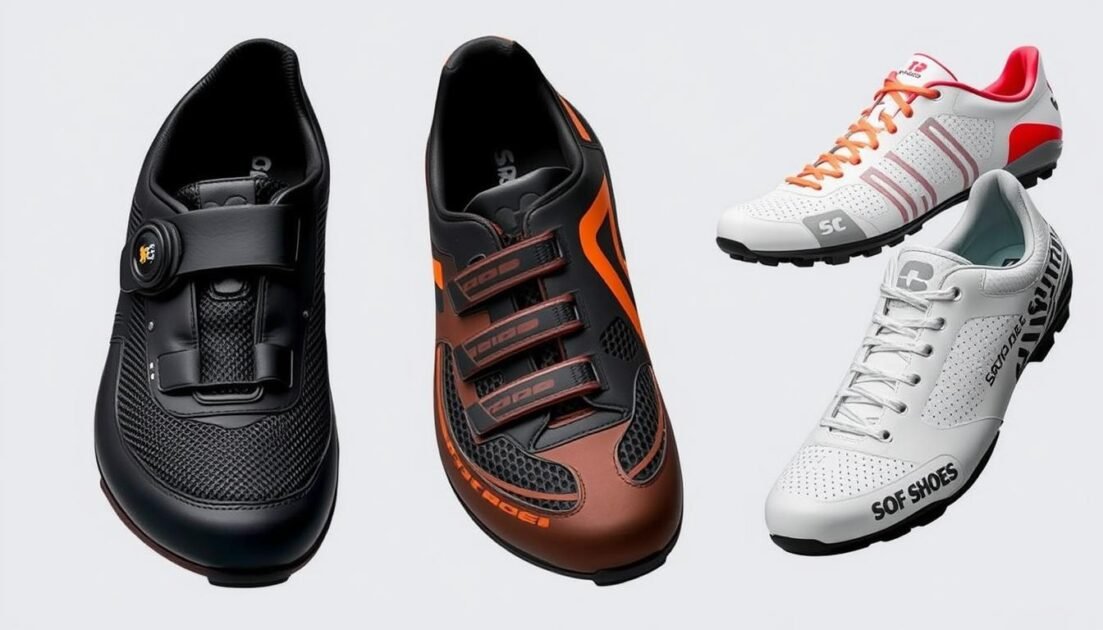 cycling shoe materials and styles