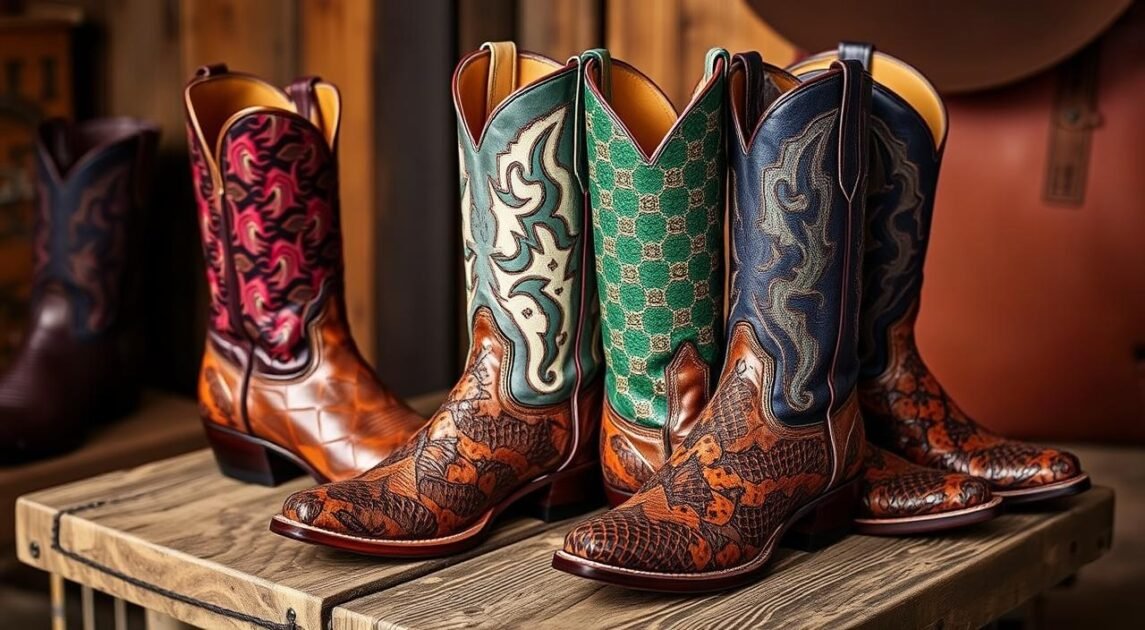 exotic skin cowboy boots