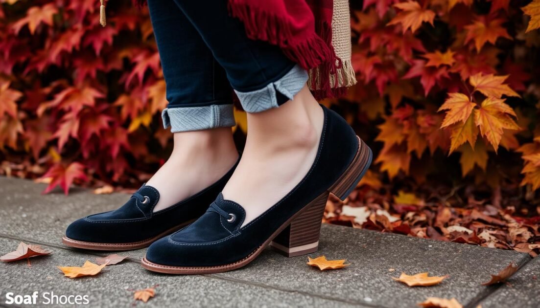 fall fashion velvet shoes