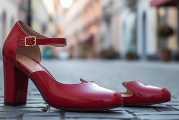 mary jane shoes red carel kina