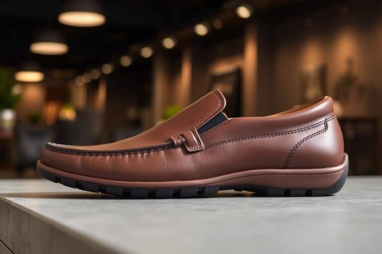 mens leather slip on shoes