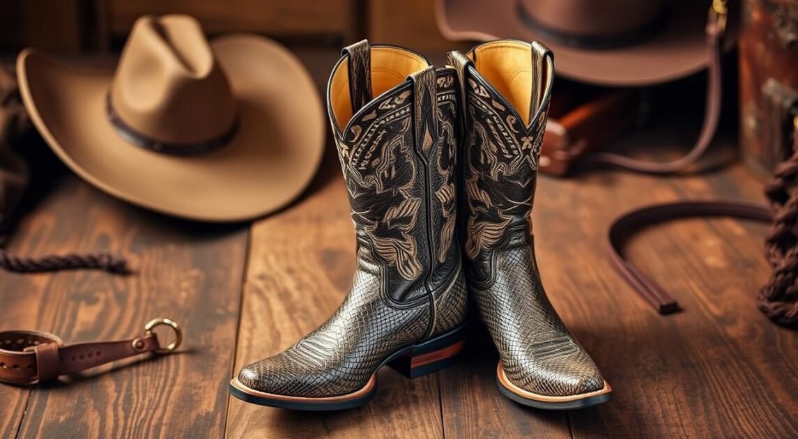 men's python boots