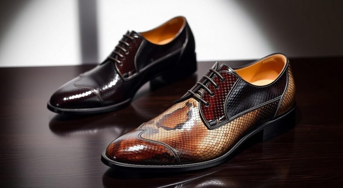 men's snake skin dress shoes