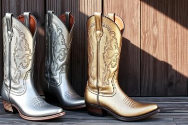 metallic cowboy boots