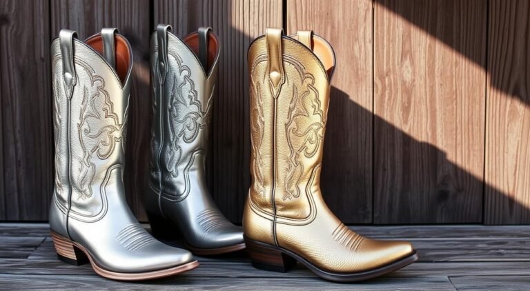 metallic cowboy boots