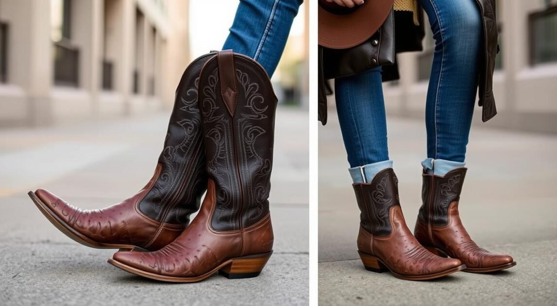 ostrich boots styling