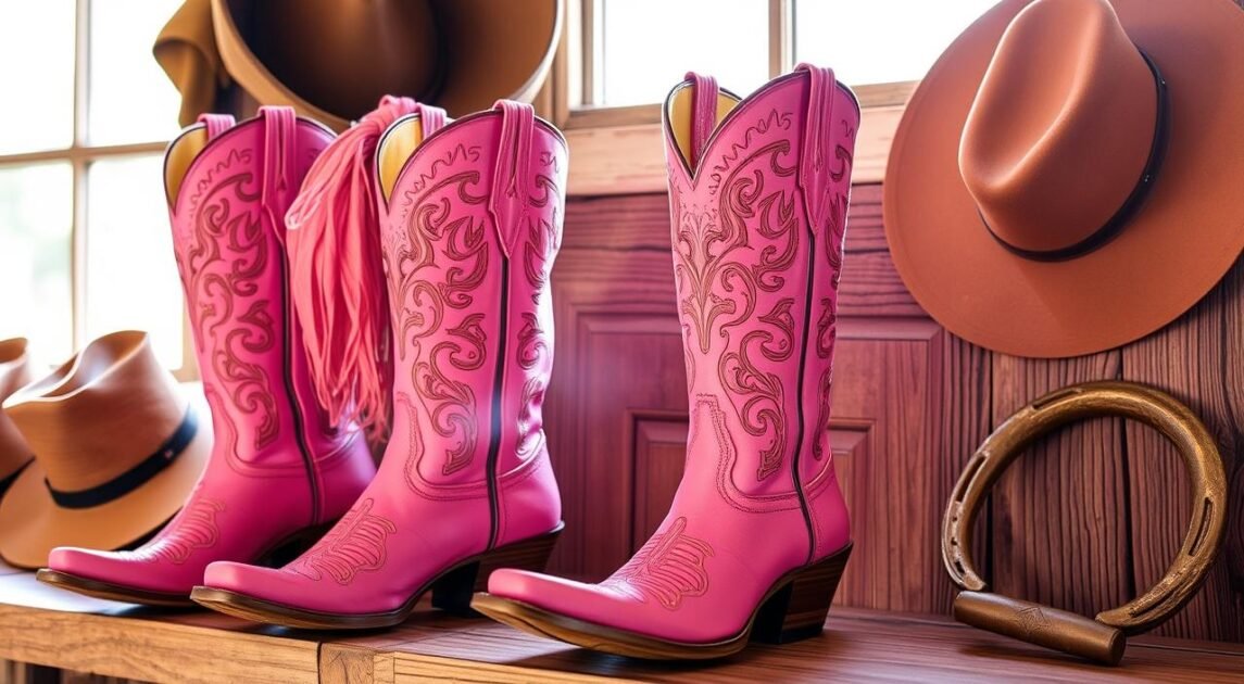 pink cowgirl boots