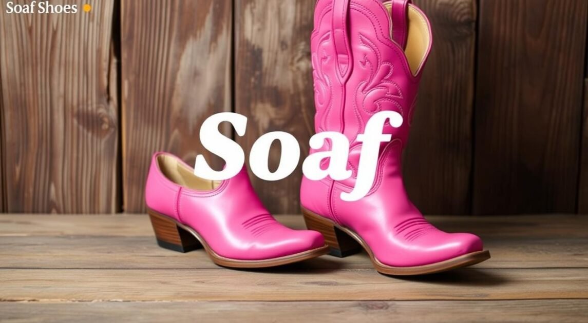 pink leather cowboy boots