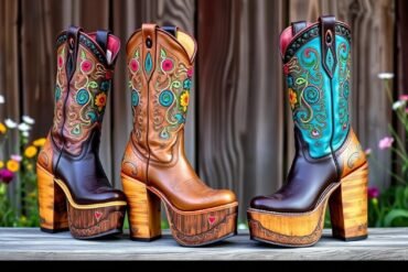 platform cowgirl boots