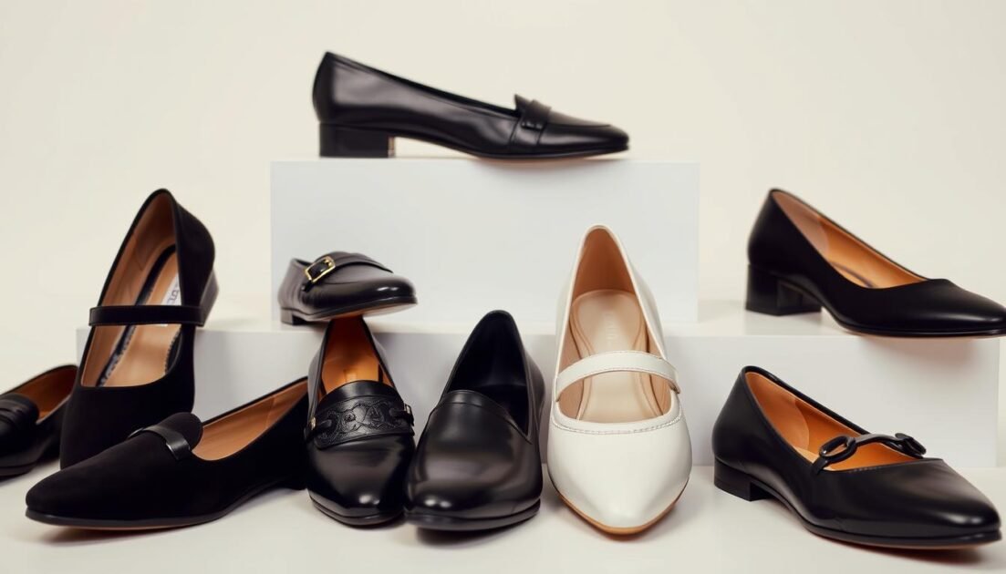 popular brands offer black flat mary jane shoes