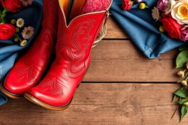 red cowboy boots women