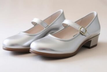 silver mary jane shoes