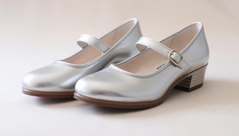 silver mary jane shoes