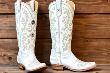 tall white cowboy boots