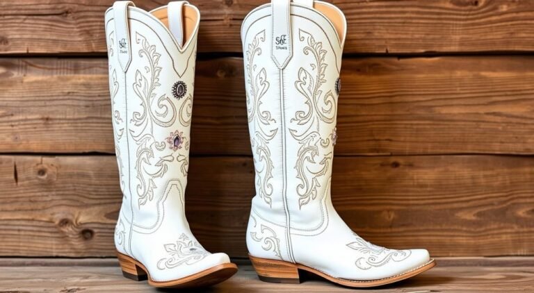 tall white cowboy boots