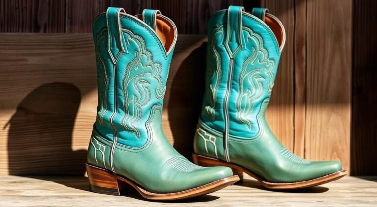 teal cowboy boots