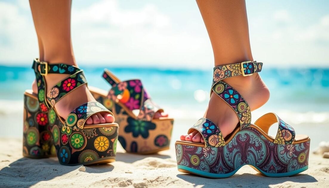 trendy platform sandals