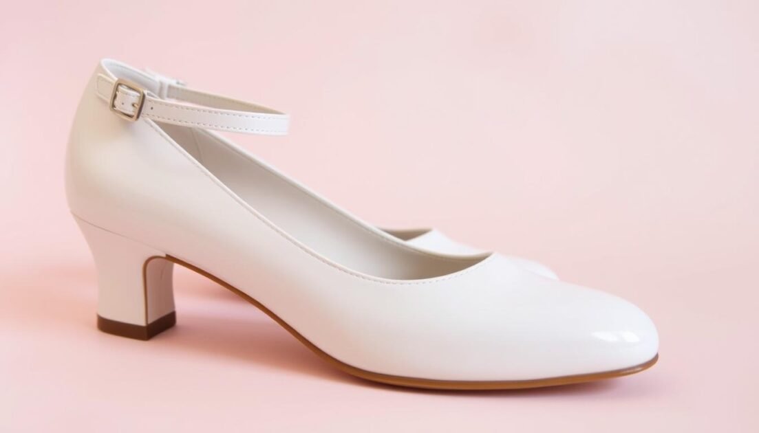 white mary jane pumps