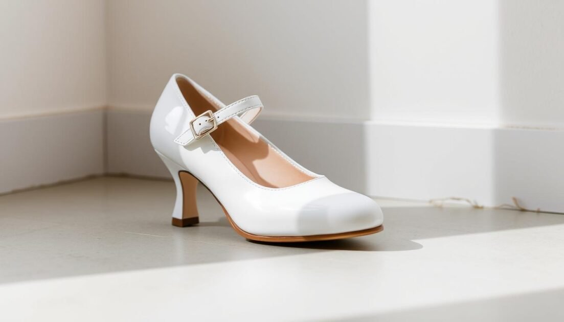 white mary jane shoes