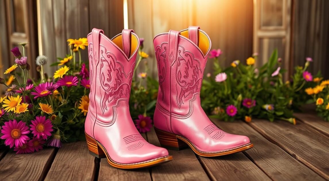 womens pink cowboy boots